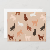 Kat silhouet briefkaart (Voorkant / Achterkant)