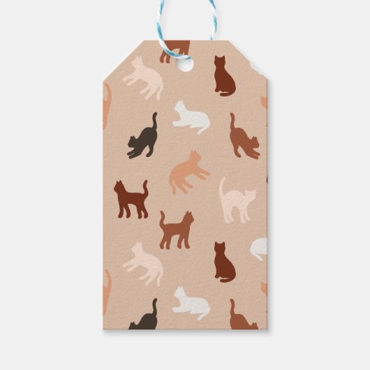 Kat silhouet cadeaulabel (Voorkant)