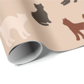 Kat silhouet cadeaupapier (Rol Hoek)