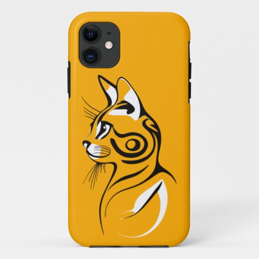Kat silhouet Case-Mate iPhone case (Achterkant)