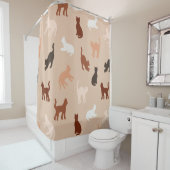 Kat silhouet douchegordijn (In situ)