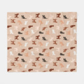 Kat silhouet fleece deken (Voorkant (Horizontaal))