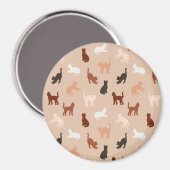 Kat silhouet magneet (Voorkant / Achterkant)