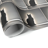 Kat silhouet met gloed cadeaupapier (Rol Hoek)