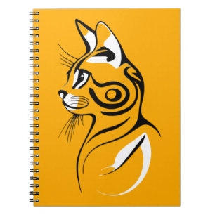 Kat silhouet notitieboek