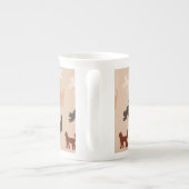 Kat silhouet porselein kop (Achterkant)