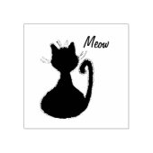 Kat Silhouette Meow Rubberstempel (Afrduk)