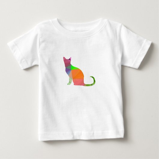 Kat Silhouette met laag poly (Voorkant)