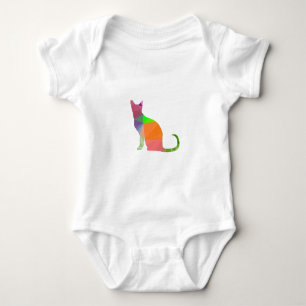 Kat Silhouette met laag poly Romper