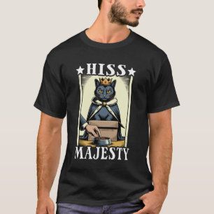 Kat Sissende Majesteit Kat In Doos Liefhebber Grap T-shirt
