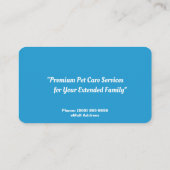 Kat Sitting Services Visitekaartje (Achterkant)