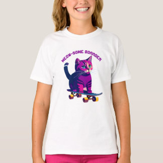 Kat Skater Skateboard T-Shirt