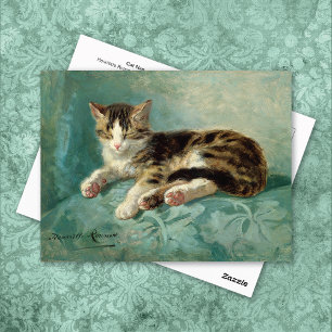 Kat slaap Henriëtte Ronner-Knip Briefkaart