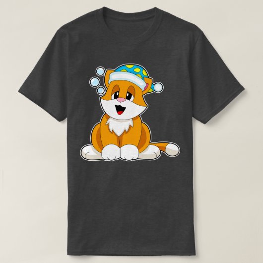 Kat Slaapdeksel T-shirt (Design voorkant)