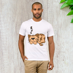 Kat Slapen Mannen T-shirt