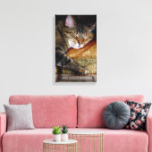 Kat Slaperige Boek Canvas Afdruk (Insitu (Woonkamer))