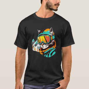 Kat Snowboarder Skiër Ontwerp Voor Snowboarders Wi T-shirt