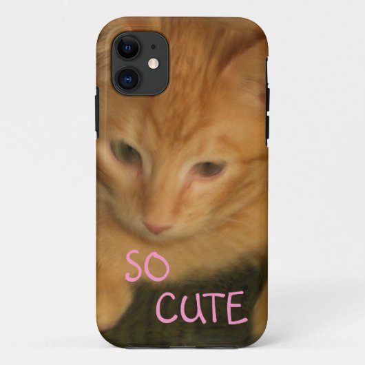 Kat "SO CUTE" iPhone 5 Hoesje (Achterkant)