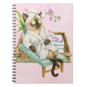 Kat Spa-thema voor Siamese Kat Liefhebbers Notitieboek