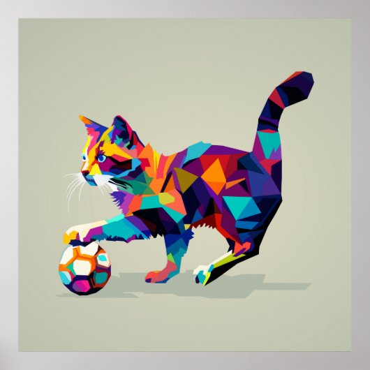 Kat-speelbal Poster (Voorkant)