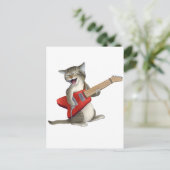 Kat-speelgitaar Briefkaart (Staand voorkant)