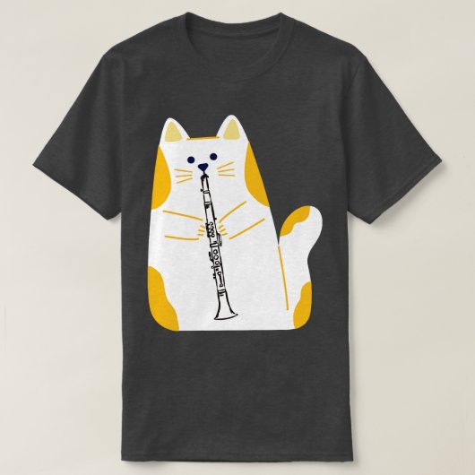 Kat speelt de Clarinet T-shirt (Design voorkant)