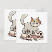 Kat Speelt met Toiletpapier (Voorkant / Achterkant)