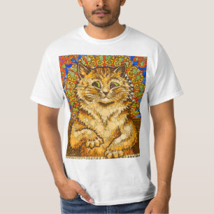 Kat speelt piano, psychedelisch - naar Louis Wain T-shirt