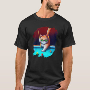 Kat speelt poolbiljart in lounge Cool Cats 1 T-shirt