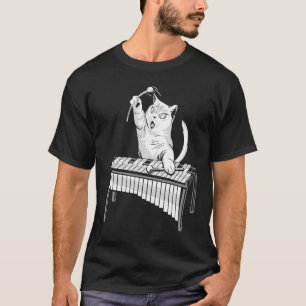 Kat speelt slagwerk muziekinstrument xylofoon t-shirt