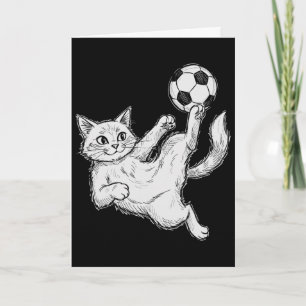 Kat Speelt Voetbal, Kinderen En Jongens Voetbal Ll Kaart