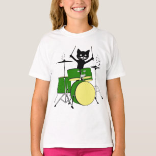 Kat-speeltrommels, schimmelschildpaddestoelen t-shirt