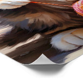 Kat spelen met een bolletje garen Poster (Hoek)