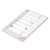 Kat-staafballon weekplanning notitieblok (Schuin)