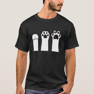 Kat Steen Papier Schaar Kat Pooten Kat T-shirt