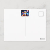 Kat-stel onder de sterrenhemel - briefkaart (Achterkant)