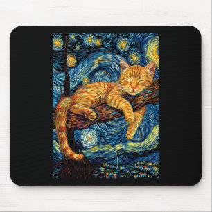 Kat Sterrennacht Van Gogh Kat Voor Kat Lover Kat M Muismat