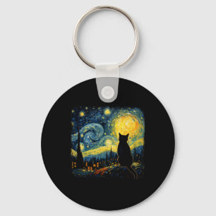 Kat Sterrennacht Van Gogh Kat Voor Kat Lover Kat M Sleutelhanger