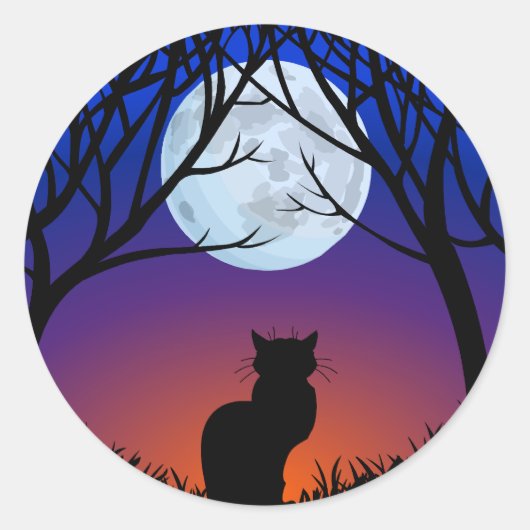 Kat Stickers Fun Halloween Cat Stickers (Voorkant)