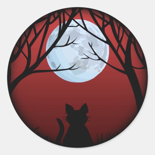 Kat Stickers Fun Halloween Cat Stickers Cat Lover (Voorkant)
