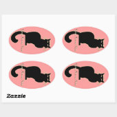 Kat stickers gepersonaliseerde kat-stickers (Vel)