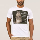 Kat "STOP LEZING SHIRT & VOEDER ME" Volwassen T-sh (Voorkant)