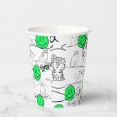 Kat-strand van Mikitiez meow Papieren Bekers (Links)