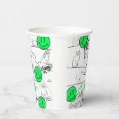 Kat-strand van Mikitiez meow Papieren Bekers (Rechts)