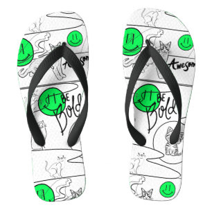 Kat-strand van Mikitiez meow Teenslippers