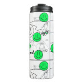 Kat-strand van Mikitiez meow Thermosbeker (Voorkant)