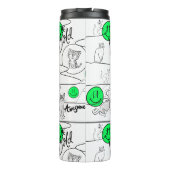 Kat-strand van Mikitiez meow Thermosbeker (Achterkant)