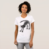 Kat stretching vrouwen T-shirt (Voorkant volledig)