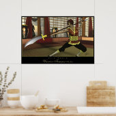 Kat Su Qwan-Dancing Roos Poster (Keuken)