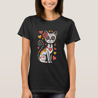 Kat Sugar Schedel Halloween Dia De Los Muertos Cin T-shirt
